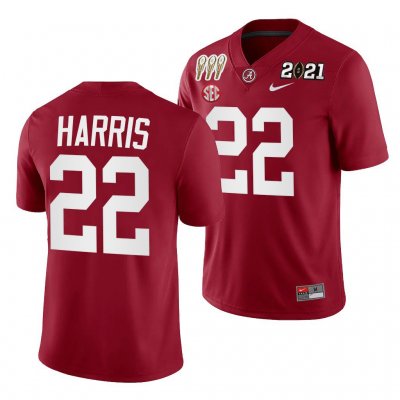 Men's Alabama Crimson Tide #22 Najee Harris 3X CFP National Championship Crimson NCAA Winner College Football Jersey 2403CRKA3